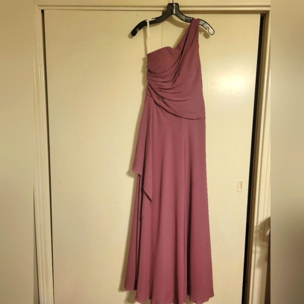 Davids Bridal Chianti One Shoulder Dress